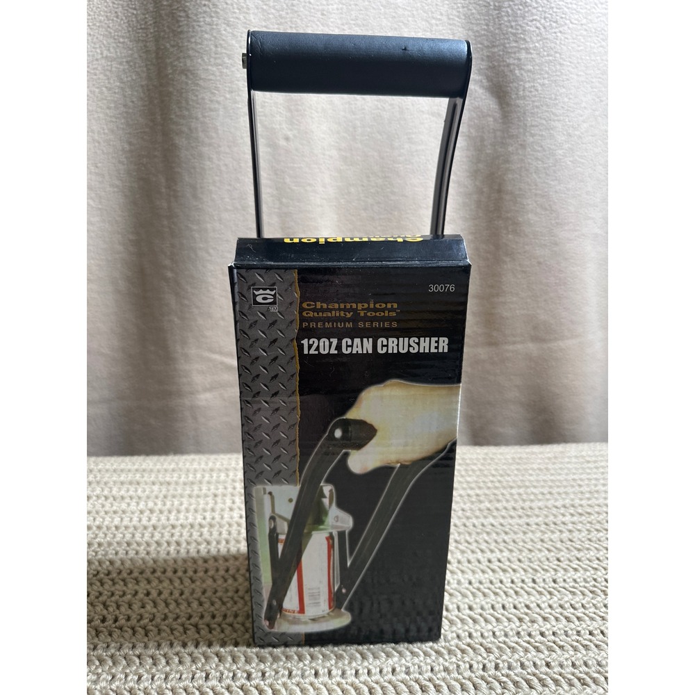 Champion Quality Tools 12 oz Can Crusher Heavy Duty Steel Wall Mount 30076 Black